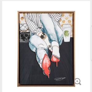 Coffee Break in Heels Canvas Wall Decor